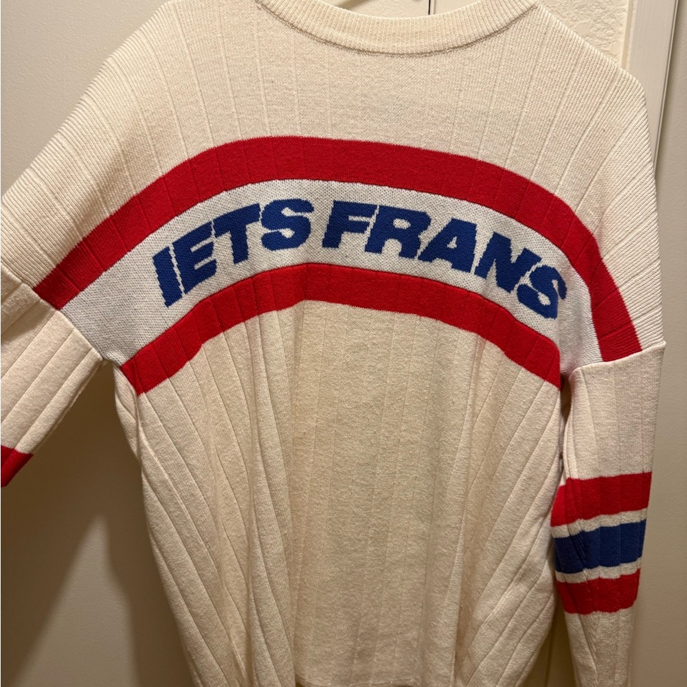 Urban Outfitters Cream and Red Striped Cardigan